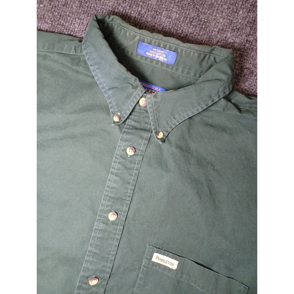Pendleton Mens Green XL Long Sleeve Button-Down Shirt